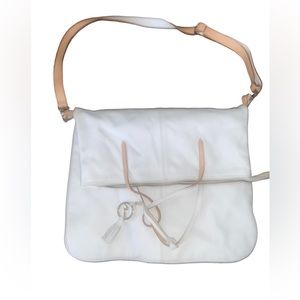 Varriale White Lamb Leather Satchel